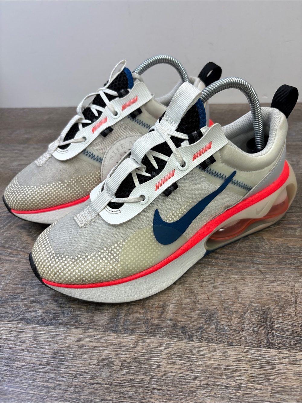 Nike Air Max 2021 DA3199-101 Summit White Solar Red Sneakers Youth 6Y W7.5